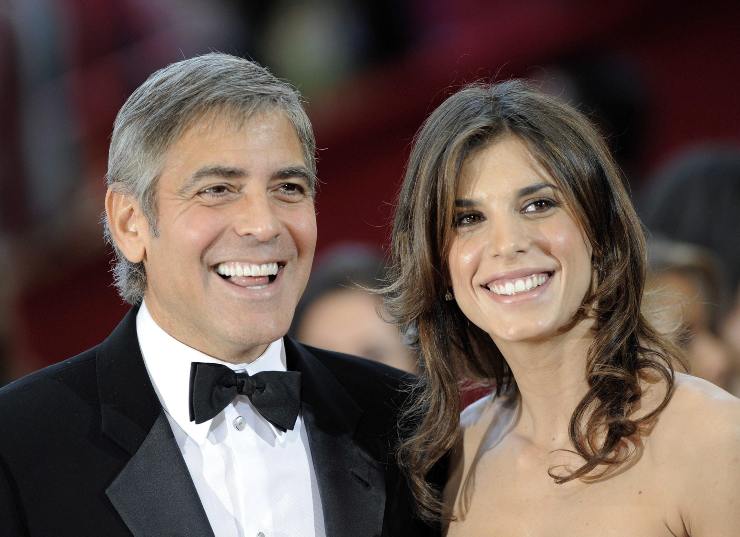George Clooney ed Elisabetta Canalis sorridenti