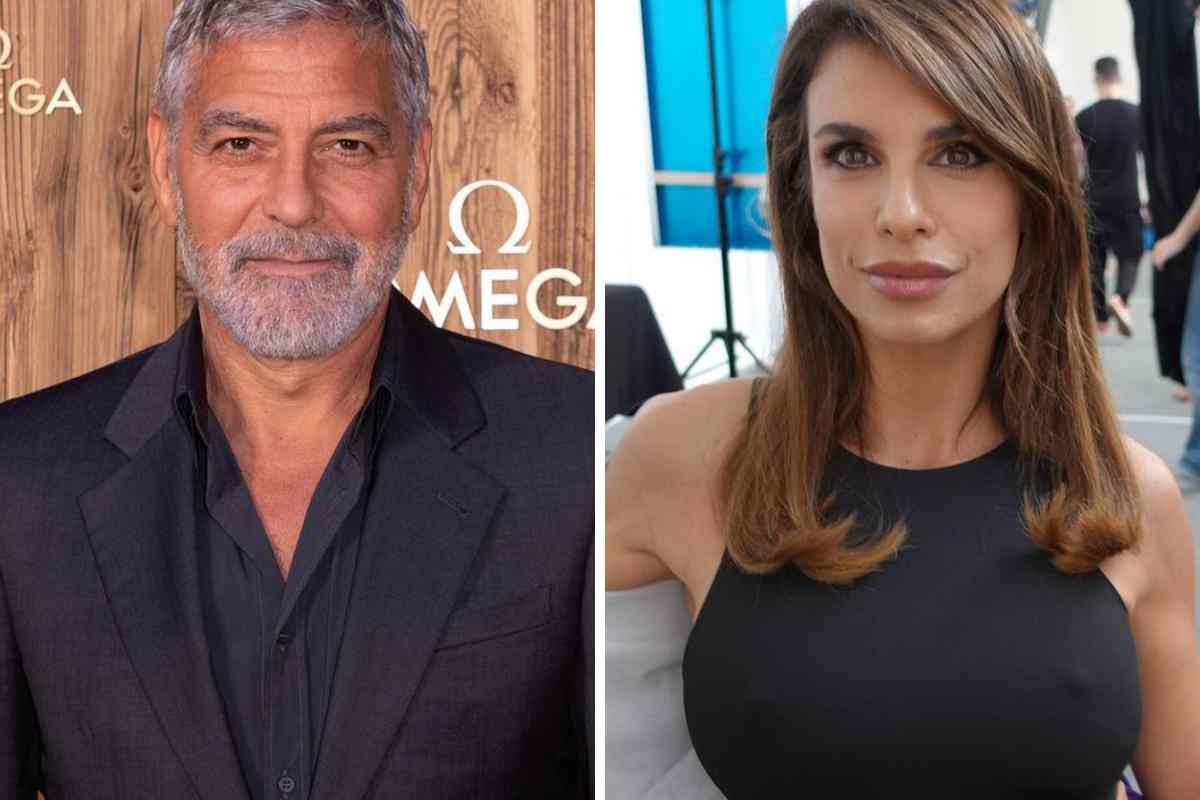 George Clooney ed Elisabetta Canalis sorridenti