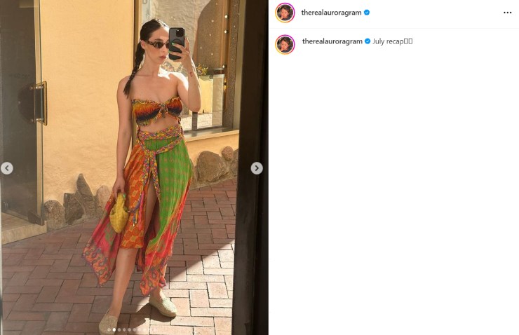 Aurora Ramazzotti pareo mare outfit instagram 