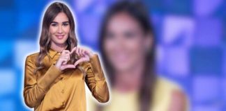 Silvia Toffanin Verissimo look vestito giallo capelli castani