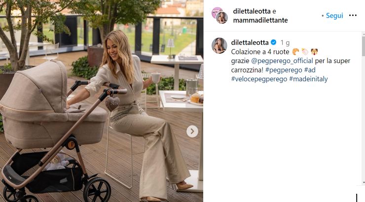 diletta leotta aria passeggino