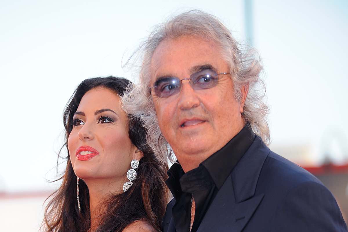 Elisabetta Gregoraci e Flavio Briatore scuola Nathan falco